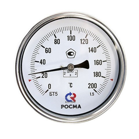 Термометр биметаллический РОСМА БТ-51.211, Ду 100, L 64, G1/2'' осевой купить в Санкт-Петербурге | "Проконсим" Термометр биметаллический РОСМА БТ-51.211, Ду 100, L 64, G1/2'' осевой купить в Санкт-Петербурге | "Проконсим"
