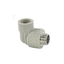 Угольники ПП DN 20-32 PN 25 комбинированные с наружной резьбой серые Valfex купить в Санкт-Петербурге | "Проконсим"