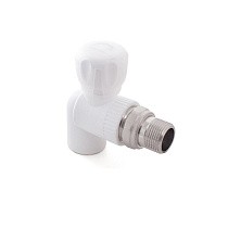 Краны шаровые ПП DN 20-25 PN 25 для радиатора угловые с американкой белые РТП купить в Санкт-Петербурге | "Проконсим"
