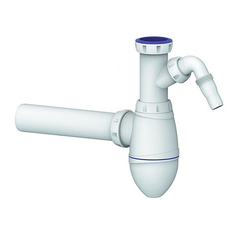 Сифон для умывальника Unicorn А510V, 40х40 прямой отвод, 1 1/2'' х40 с отводом для стиральной машины преходник 40х32 купить в Санкт-Петербурге | "Проконсим"