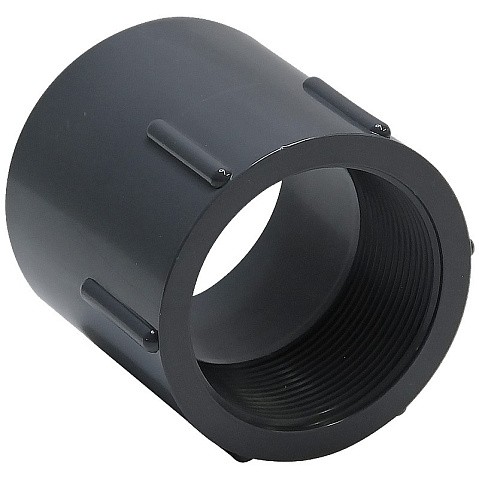 Муфта переходная НПВХ DN 50-1 1/2" PN 16 клеевая с внутренней резьбой черная Aquaviva FTH050E купить в Санкт-Петербурге | "Проконсим"