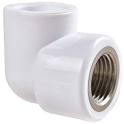  Угольник ПП 25-1/2'' PN 25 белый РВК 21005 (930659297) со склада Проконсим в Санкт-Петербурге