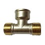 Тройники латунные никелированные DN 15-20 PN 40 штуцер-муфта -штуцер купить в Санкт-Петербурге | "Проконсим"