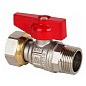 Кран латунный шаровой MVI BV.531 DN 20 PN 40 никелированный полнопроходной бабочка штуцер-накидная гайка купить в Санкт-Петербурге | "Проконсим"