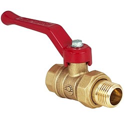  Латунный шаровой кран Ду25 Ру40 Valfex VF.223.LR1.100.DP 11Б27фт1М американка, проход , рычаг. (111401015) со склада Проконсим в Санкт-Петербурге