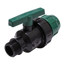 Кран шаровый ПЭ PN 10 компрессионные комбинированный обжимное-щтуцер купить в Санкт-Петербурге | "Проконсим"