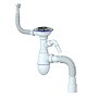 Сифон для мойки Unicorn В436VP, 40х50 гибкий отвод, 3 1/2'' х40 с отводом для стиральной машины, круглый перелив