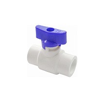 Краны шаровые ПП DN 20-25 PN 25 полупроходные белые с синей ручкой Valfex купить в Санкт-Петербурге | "Проконсим"