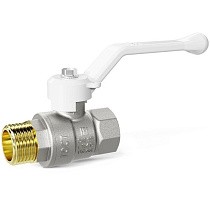 Краны латунные шаровые DN 15-50 PN 25-40 никелированные рычаг белый муфта-штуцер LD Pride 47.303 купить в Санкт-Петербурге | "Проконсим"