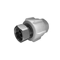 Муфта ПП 25-3/4'' с накидной гайкой белая Политэк купить в Санкт-Петербурге | "Проконсим"