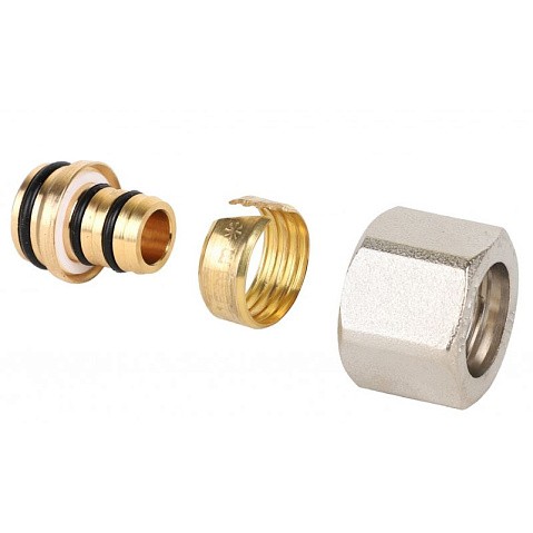 Евроконус латунный для PEX и МП-труб 16х2,0-1/2'' обжимной c накидной гайкой MVI MC.412.04 купить в Санкт-Петербурге | "Проконсим"
