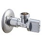 Кран латунный шаровой угловой MVI BV.464 DN 15-15 PN 10 хромированный штуцер бабочка купить в Санкт-Петербурге | "Проконсим"