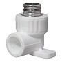 Угольник установочный ПП 25-1/2'' PN 25 с наружной резьбой белый VALFEX  купить в Санкт-Петербурге | "Проконсим"
