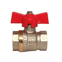 Краны латунные шаровые DN 15-25 PN 25 бабочка муфта-муфта SGL prof купить в Санкт-Петербурге | "Проконсим"