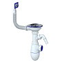 Сифон для мойки Unicorn В430V, без отвода, 3 1/2'' х40 с отводом для стиральной машины, прямоугольный перелив