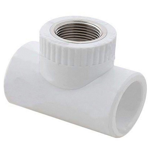 Тройник комбинированный ПП 20-1/2'' PN 25 с наружной резьбой белый РТП 10753 купить в Санкт-Петербурге | "Проконсим"