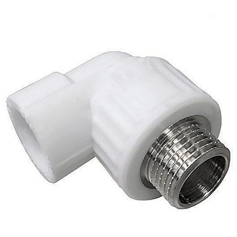 Угольник комбинированный ПП 25-1/2'' PN 25 с наружной резьбой белый VALFEX  купить в Санкт-Петербурге | "Проконсим"
