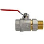 Краны латунные шаровые DN 32 PN 40 никелированный рычаг американка РИДАН BVR-FR купить в Санкт-Петербурге | "Проконсим"