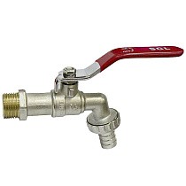 Краны водоразборные DN 15-20 PN 10 никелированные под шланг рычаг SGL купить в Санкт-Петербурге | "Проконсим"