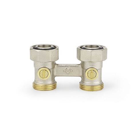 Узелы нижнего подключения VARMEGA VM141 DN20 прямой двухтрубный 3/4''x3/4'' евроконус муфта-штуцер купить в Санкт-Петербурге | "Проконсим"