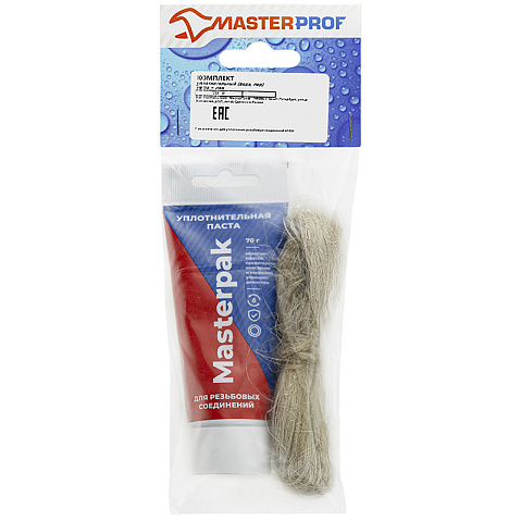 Набор уплотнительный паста +лён для воды, пара 70гр+14гр Masterpak купить в Санкт-Петербурге | "Проконсим"