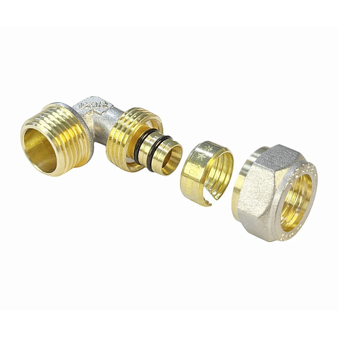 Угольник латунный для PEX труб 16-1/2'' PN 10 обжимной никелированный Valfex VF.352.N  купить в Санкт-Петербурге | "Проконсим"