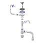 Сифон для мойки Unicorn В435V, 40х50 гибкий отвод, 3 1/2'' х40 с отводом для стиральной машины, прямоугольный перелив купить в Санкт-Петербурге | "Проконсим"