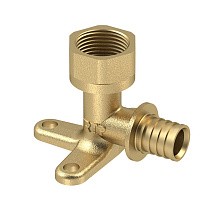 Угольники установочные латунные для PEX труб DN 16-25 PN 16 под надвижную гильзу с внутренней резьбой РосТурПласт купить в Санкт-Петербурге | "Проконсим"