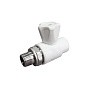 Кран шаровой для радиатора ПП 20-1/2'' PN 25 прямой с американкой белый VALFEX  купить в Санкт-Петербурге | "Проконсим"