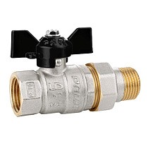 Краны латунные шаровые DN 15-32 PN 25-40 никелированные бабочка американка LD Pride 47.306 купить в Санкт-Петербурге | "Проконсим"
