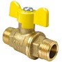 Краны латунные шаровые газовые 11Б27фтМ DN 15-20 PN 40 бабочка штуцер-штуцер Valfex.279.LB3 купить в Санкт-Петербурге | "Проконсим"