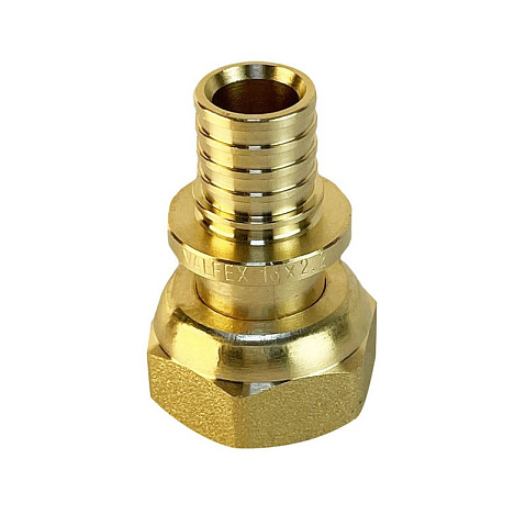 Муфта латунная для PEX труб 20-3/4'' PN 16 S-2,8мм переходная  с накидной гайкой Valfex VF.422.AF купить в Санкт-Петербурге | "Проконсим"