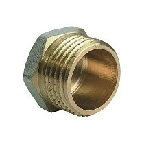 Заглушки латунные DN 15-50 PN 40 никелированные штуцерные купить в Санкт-Петербурге | "Проконсим"