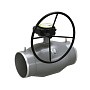 Кран стальной шаровой цельносварной LD Energy Regula, DN 125 PN 25, 330мм, стандартнопроходной, приварной с редуктором
