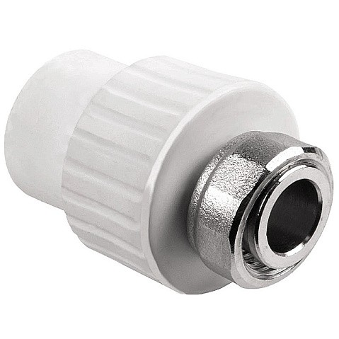 Муфта комбинированная ПП 25-3/4'' PN 25 с накидной гайкой белая РТП 10699 купить в Санкт-Петербурге | "Проконсим"