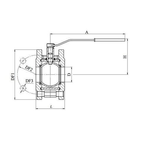Кран стальной шаровой разборный BREEZE 11с42п, DN 100 PN 16, 125мм, стандартнопроходной, фланцевый с ручкой купить в Санкт-Петербурге | "Проконсим"