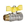 Кран латунный Temper серия 83 DN15 PN40 никелированный газовый бабочка м-шт ГОСТ Р 59553 купить в Санкт-Петербурге | "Проконсим"