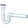 Сифон для умывальника Unicorn Y210, 40х40 прямой отвод, 1 1/2'' х40 чаша из нержавеющей стали