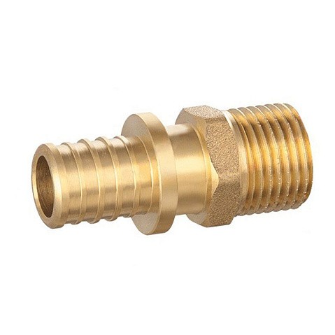 Муфта латунная для PEX DN 20 с наружной резьбой 1/2'' под надвижную гильзу PLP купить в Санкт-Петербурге | "Проконсим"