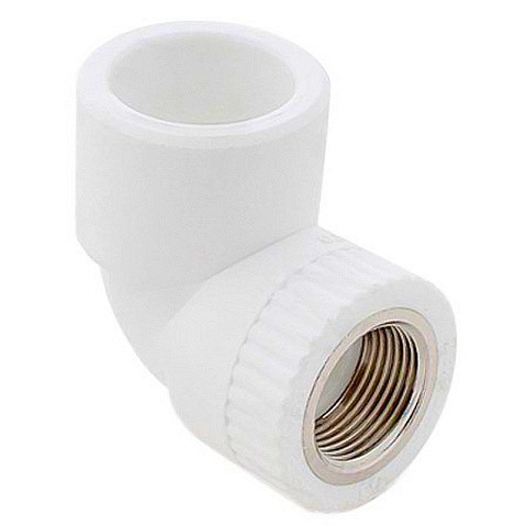 Угольник комбинированный ПП 20-1/2'' PN 25 с внутренней резьбой белый РТП 10790 купить в Санкт-Петербурге | "Проконсим"