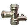 Клапан латунный MVI BL.110.04, DN 15 PN 10, балансировочный, Kvs 1,34 м3/ч с термодачиком под М10 никелированный, муфта-муфта