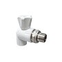 Кран шаровой для радиатора ПП 20-1/2'' PN 25 угловой с американкой белый VALFEX  купить в Санкт-Петербурге | "Проконсим"