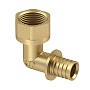 Угольник латунный для PEX труб  20-1/2''  PN 16  под надвижную гильзу с внутренней резьбой  РосТурПласт